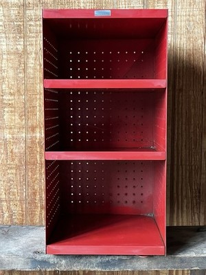 Metal Red Rotating Tool Bin Wesco Whirl A Tool Peg Shelves 2ft X 1ft Square
