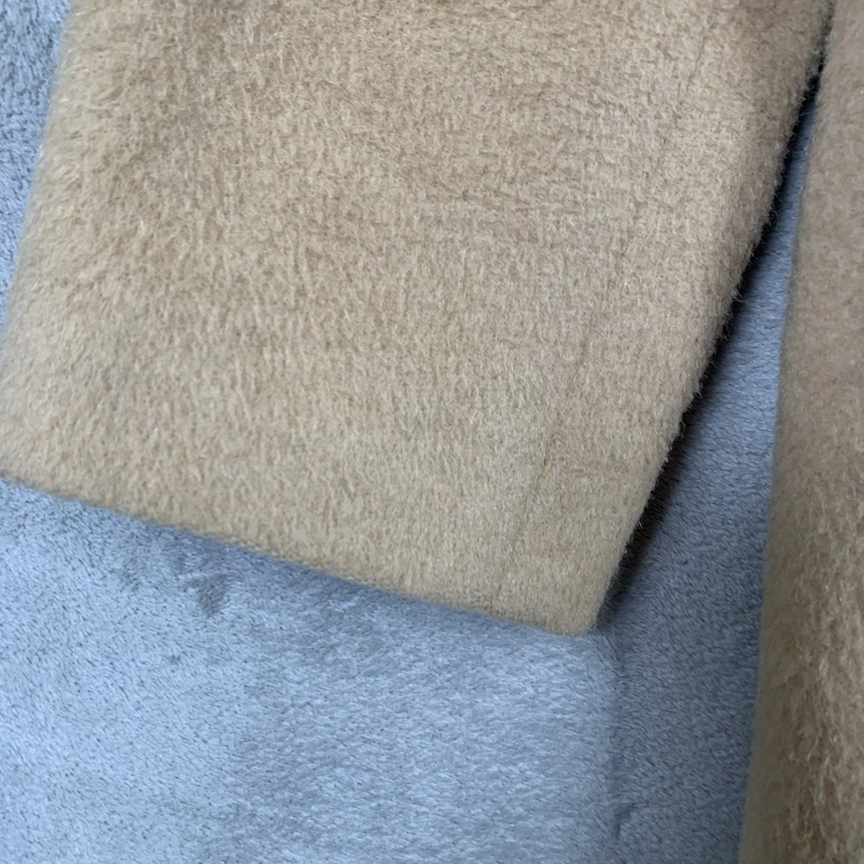Aquascutum Coat Womens UK 12 Beige Camel Hair Fur Wool Overcoat A Line Long Mac - Image 4 of 4