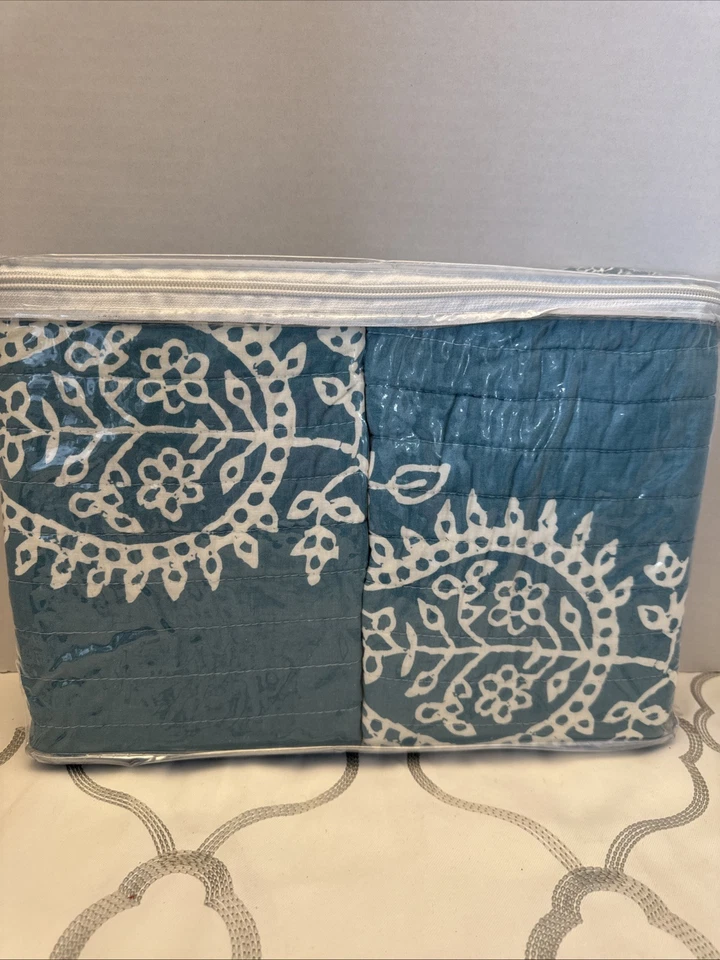 "Juego de farsa de lujo azul Surya estándar turquesa 2 20""x26""" Foto 3 de 3