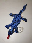 Ty Beanie Babies Lizzy the Lizard 1995 Blue Orange Spotted Plush Vintage Toy RAR
