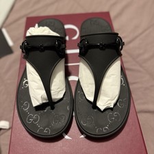 GUCCI Gucci Women's Monogram Thong Sandals Size 38