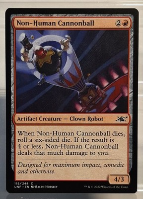 Magic Playset 4x Non-Human Cannonball - Common/Artefakt #115 - Unfinity - EN/NM