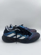Adidas Barricade HQ8415 Men US 10 Sneaker Black Blue Dawn Tennis Athletic Shoes