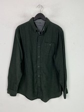 RJR John Rocha Green Brushed Soft Cotton Shirt Tailored Fit Long Sleeve UK XL