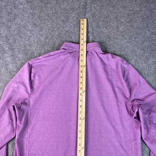 Lululemon Camicia Uomo Viola Media Bottoni Manica Lunga Abito Commissione - Foto 9 di 11