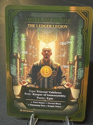 #ad 2025 Quantum TCG Epic Monk of Proof Gold Border $16.99