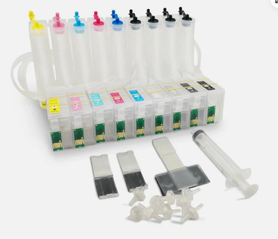 T0540-T0549 Empty CISS Ink System With Reset Chip for Epson R1800 R800 Printer