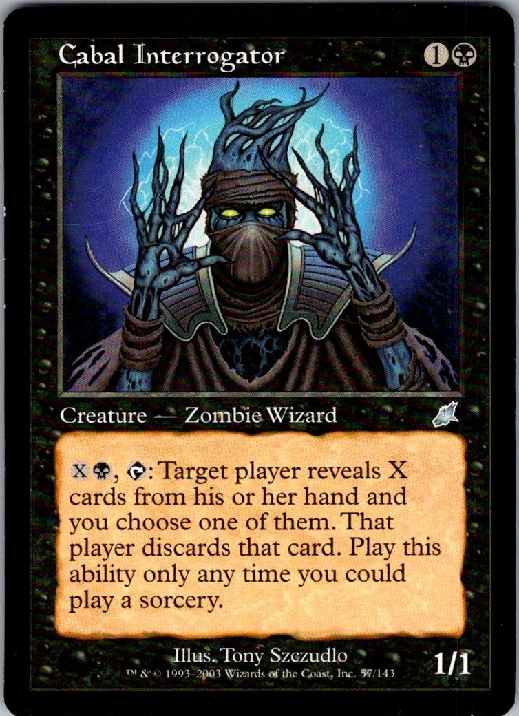Cabal Interrogator 57 Uncommon Scourge Magic: The Gathering Near Mint
