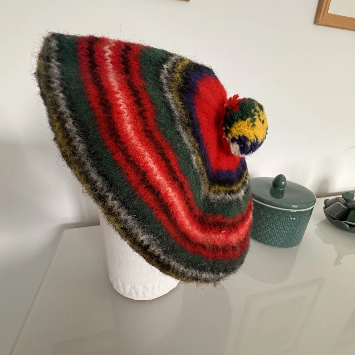 Bonnet Vintage De Ski Norvège à Deux Pompons - Taille Unique - Multicolore - Pour L'hiver