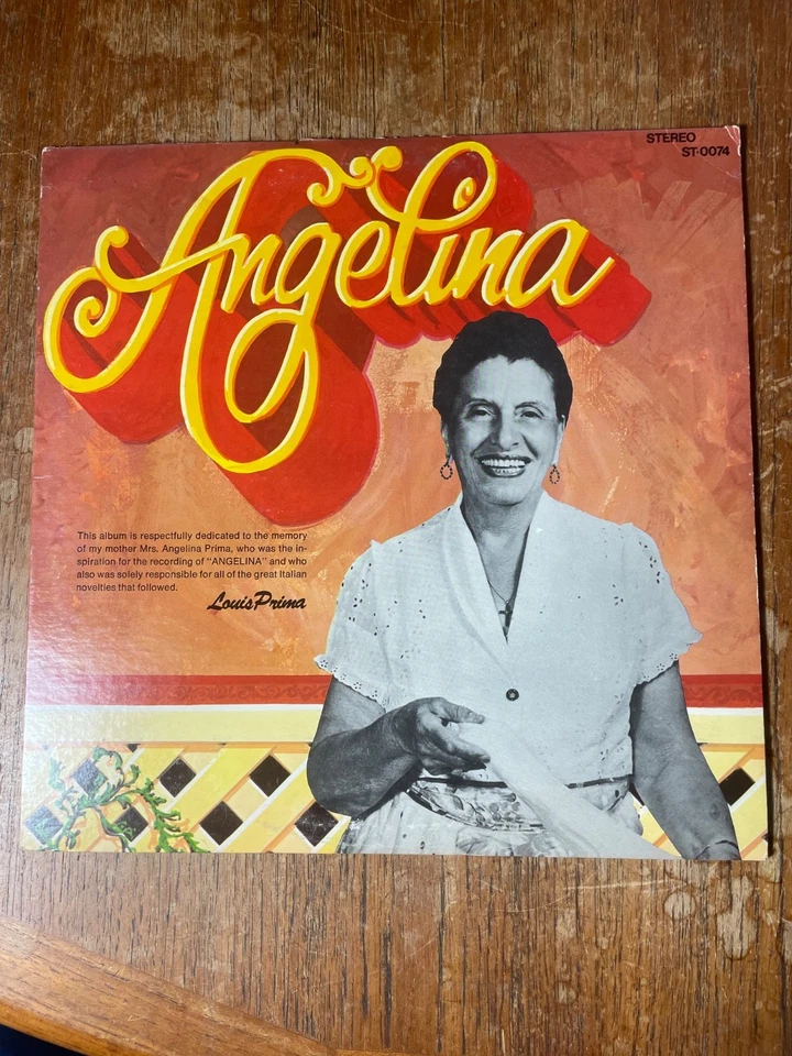 Louis Prima – Angelina LP Vinyl 1973 Stereo VG - Image 2 of 4
