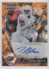 2021 Panini Prizm Draft Picks Orange Ice Tarik Black #DPA-TAR Auto 0i76