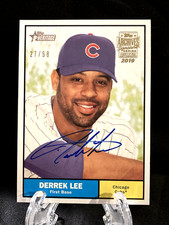 2019 Topps Archives Signature Series Derrek Lee 2010 Heritage Auto #d 27/58 Cubs