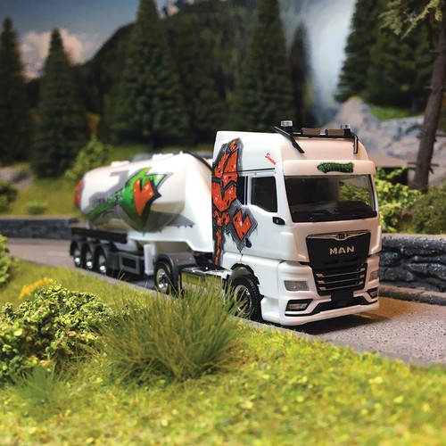 MAN TGX GX "Denkinger", semi-remorque silo - HERPA 122221 - HO 1/87 | Condition: Neuf