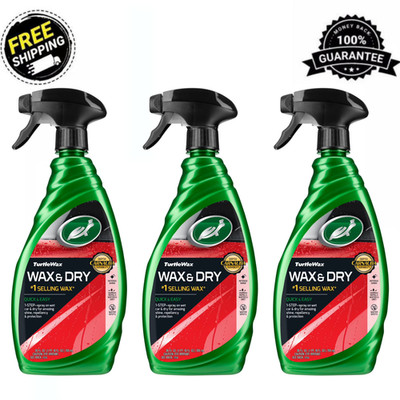 (3pack) Turtle Wax Quick and Easy 1-Step Wax and Dry Spray Wax, 26 oz, Free Ship