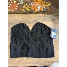 NWT DOMINIQUE Bustier Corset Black V-Back Low Back Strapless Size 38B Underwire