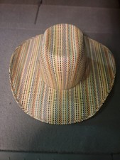 Ariat Men's Cowboy Hat Multi Colored 100 Paoer Made In Mexico