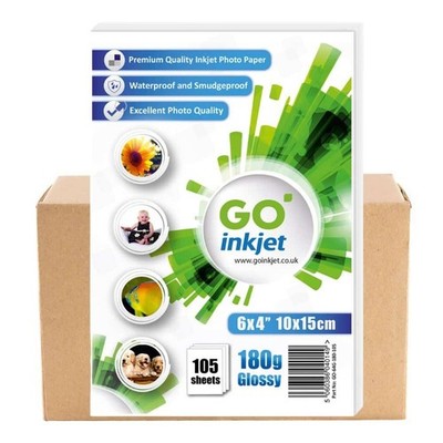 GO Inkjet 6x4 Fotopapier glänzend 180 g/m² 105 Blatt (10 cm x 15 cm)