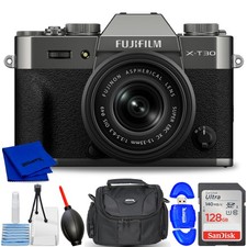 FUJIFILM X-T30 III Mirrorless Camera with 13-33mm Lens Charcoal Silver Kit