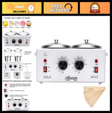 Professional Waxing Kit - Double Pot Wax Heater for Hair Removal, Adjustable Tem