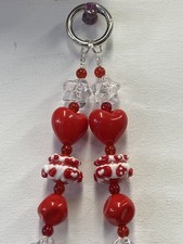 Beaded Keychain, Phone Charm, Bag Charm, Purse Charm, Bag Clip