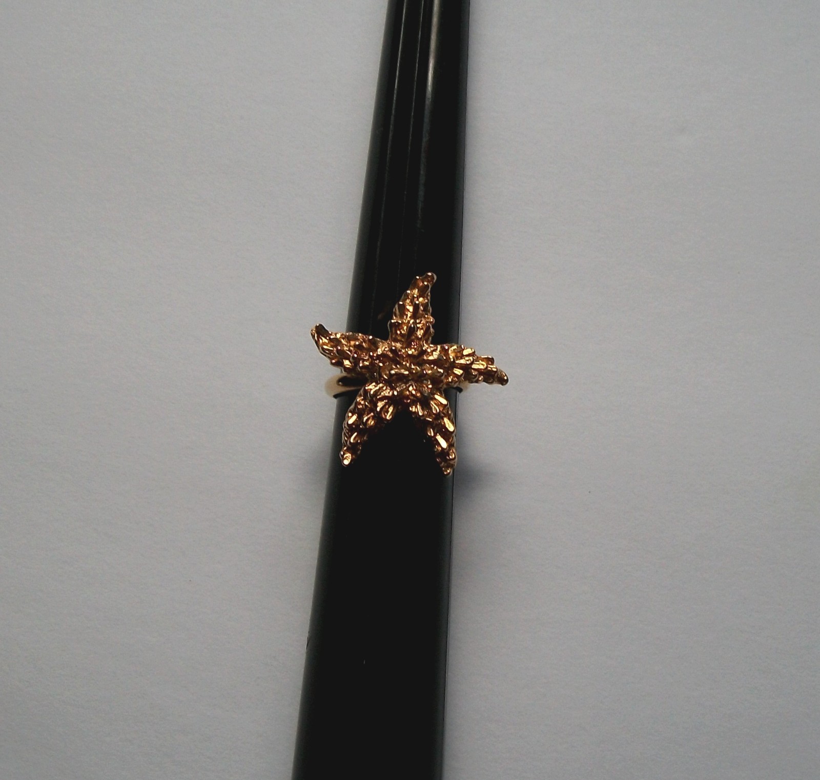 Gold Tone Starfish Ring Adjustable - image 1