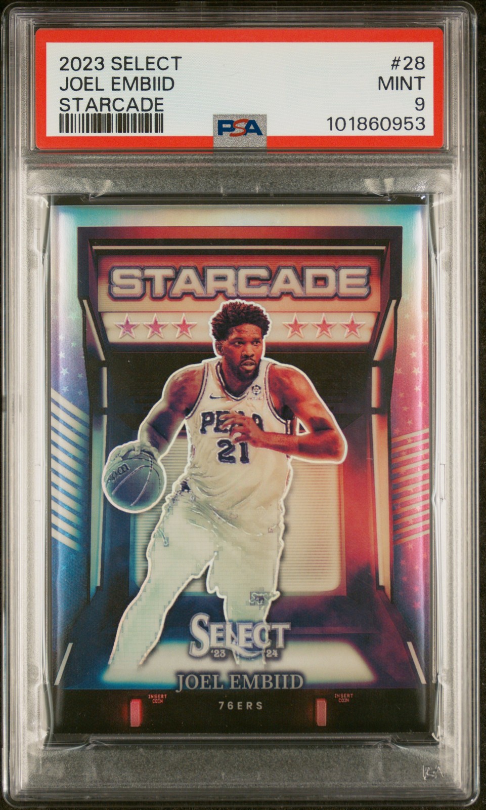 2023 PANINI SELECT STARCADE #28 JOEL EMBIID PSA 9
