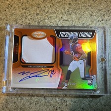 2022 Panini Certified - Freshman Fabric - Velus Jones Jr.  /199 - Orange RC