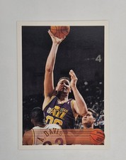 RARE BLANK BACK TEST PROOF NO NAME LOGO 1996-97 Topps GREG OSTERTAG UTAH JAZZ 