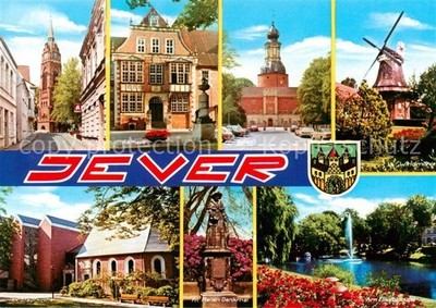 Jever Kirche Rathaus Schloss Windmuehle Ev Stabkirche Frl Marien Denkmal Am Elis