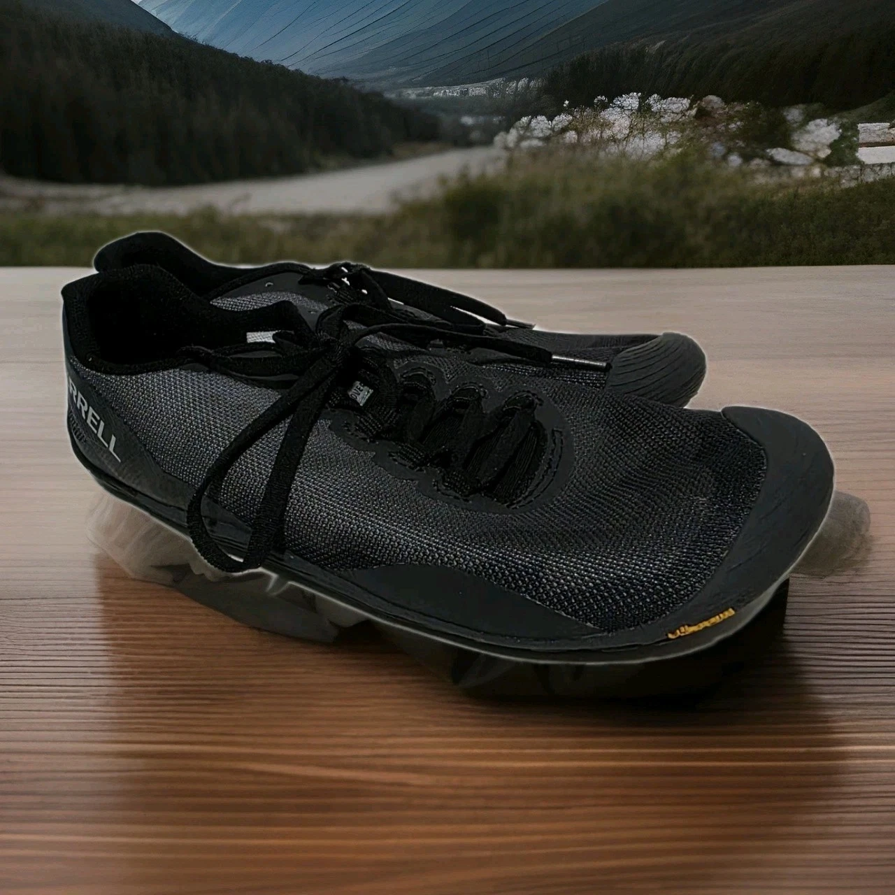 Merrell Vapor Glove 4 Barefoot Running Shoes Womens 9.5 Green Grey Minimalist