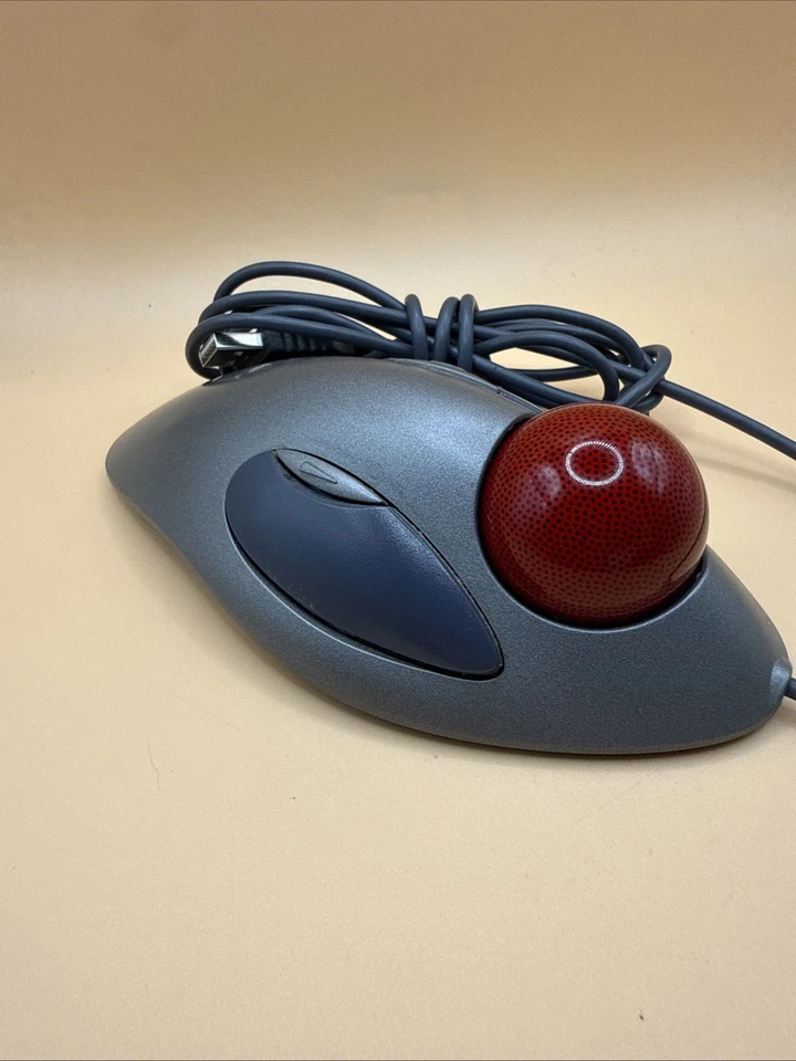 Logitech Trackman Marble USB T-BC21 Trackball Silber Ergonomische Maus - Bild 2 von 4