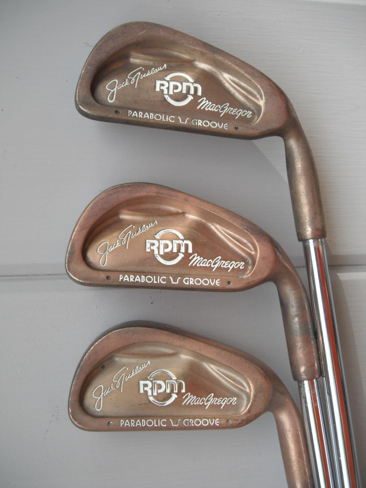 MacGregor Jack Nicklaus RPM Parabolic Groove 2P,S vintage golf irons