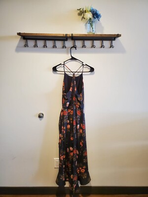 Lush Black Floral Dress Halter Dress from Dry Goods | eBay