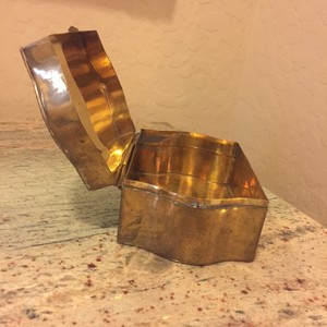 Vintage Decorative Crafts Inc Solid Brass Trinket Box Hand