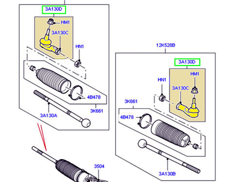 LAND ROVER STEERING TIE ROD END WITH M14 LR3 LR4 TRW NEW LR010672 - Picture 4 of 4