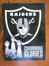 1986 Raiders Crowning Glories Book with 2 Autographs-L Hayes & R Martin