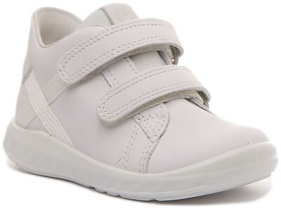 ECCO Infants SP.1 Lite leichte 2-Riemen-Mädchenschuhe in weiß UK 1 - 13