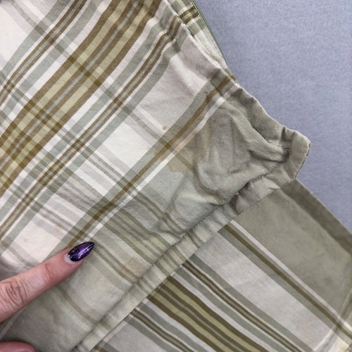 Restoration Hardware Plaid Pillow Cover Square Cotton Green Set of 5 READ DETAIL - Picture 13 of 14