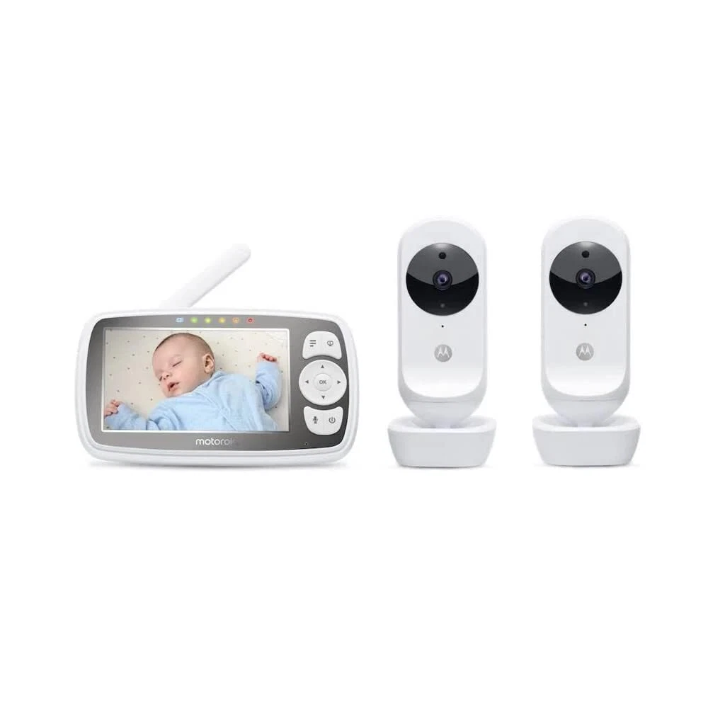 Motorola MBP483XL-2 Dual Camera 4.3" Video Baby Monitor with Digital Zoom and