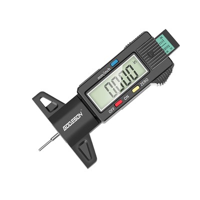  Tire Tread Depth Gauge,in 1Inch/25.4mm with Digital Tire Tread Depth Gauge
