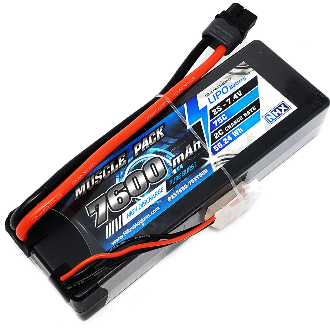 7.4V LiPo Akku HPI Lipo World Race Akku 2S 7,4V 7600mAh – Hardcase, 75C-140C, Für Traxxas, HPI RC-Modelle Race Akku Mit JST XH Stecker