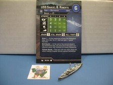  Axis Allies War at Sea BASE SET USS Samuel B. Roberts DE 413 30/64 with card 