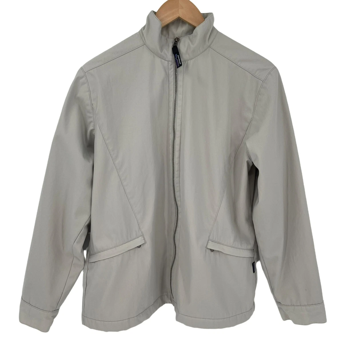 Vintage Patagonia Transwarmer Jacket Cream Zip Front Women Medium 27110