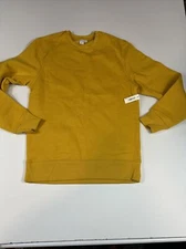 Amazon Essentials Men's Fleece Crewneck Sweatshirt  Sz S Yellow