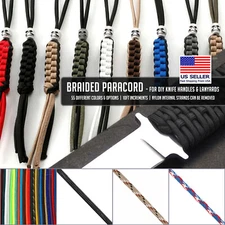 Braided Paracord - For DIY Knife Handles and Lanyards - 10ft Increments