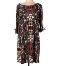 Cato Mini Dress Woman Plus 3X Boho Tribal Sheath Ruched Sleeve Scoop Neck Y2k