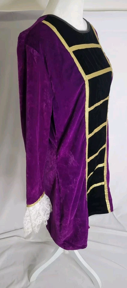 Disfraces California Capitán Pirata Dama Halloween Disfraz Vestido Púrpura. Talla Med Foto 3 de 4