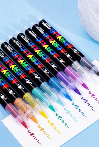 Acrylic Markers Brush Pens for Fabric Rock Painting Pen Stone Ceramic Glass - Picture 8 of 35