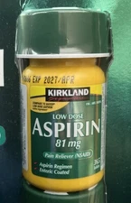 Kirkland Signature Low Dose Aspirin 81mg 1 Bottle 365 tablets EXP 2027