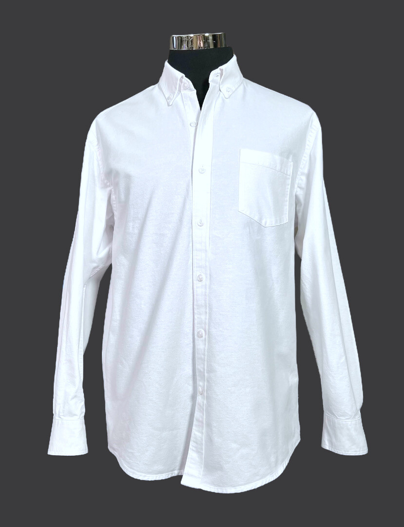 Amazon Essentials White Heavy Cotton Button-Down … - image 1